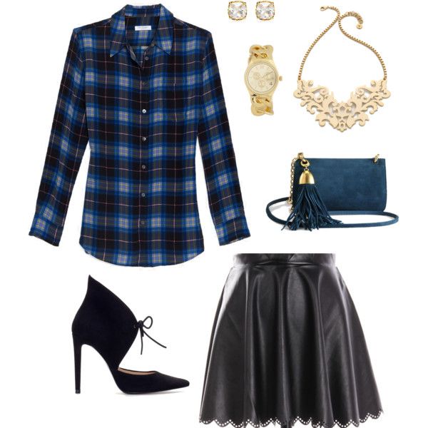 How I'd Style Leather & Plaid