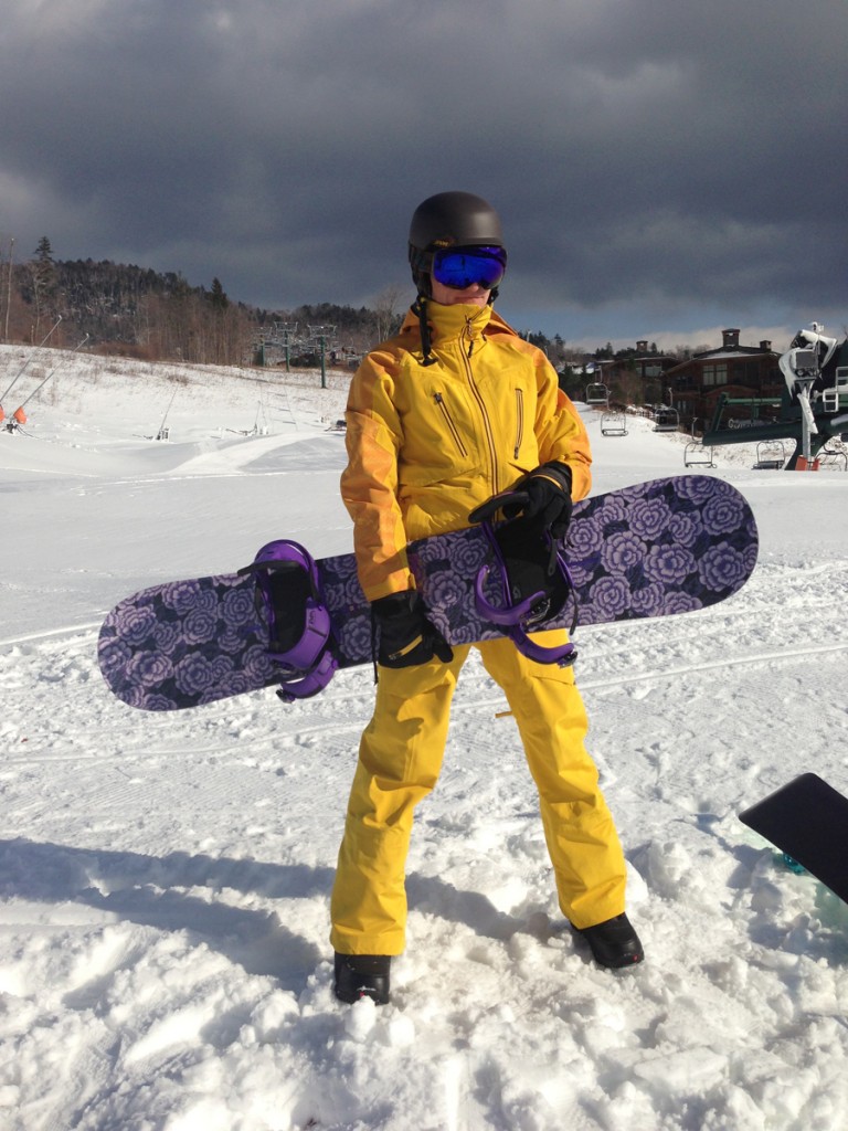 Burton x Vogue 2014 Custom Board - Hamish Bowles in Burton x Pharrell Williams collab gear