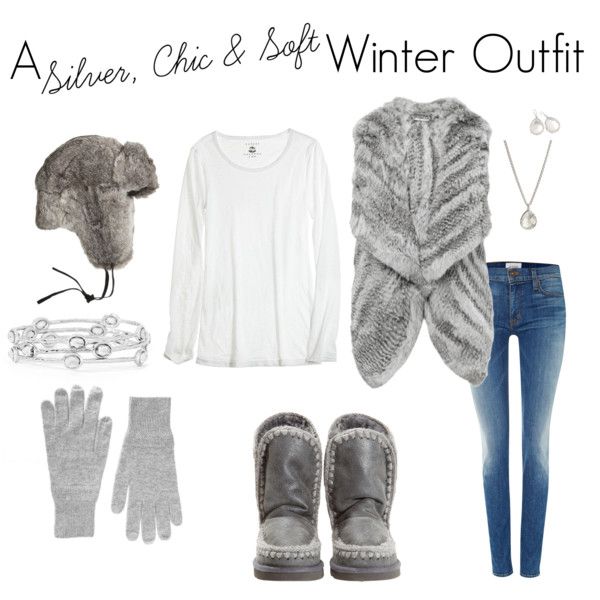 Silver Chic & Soft Winter Outfit