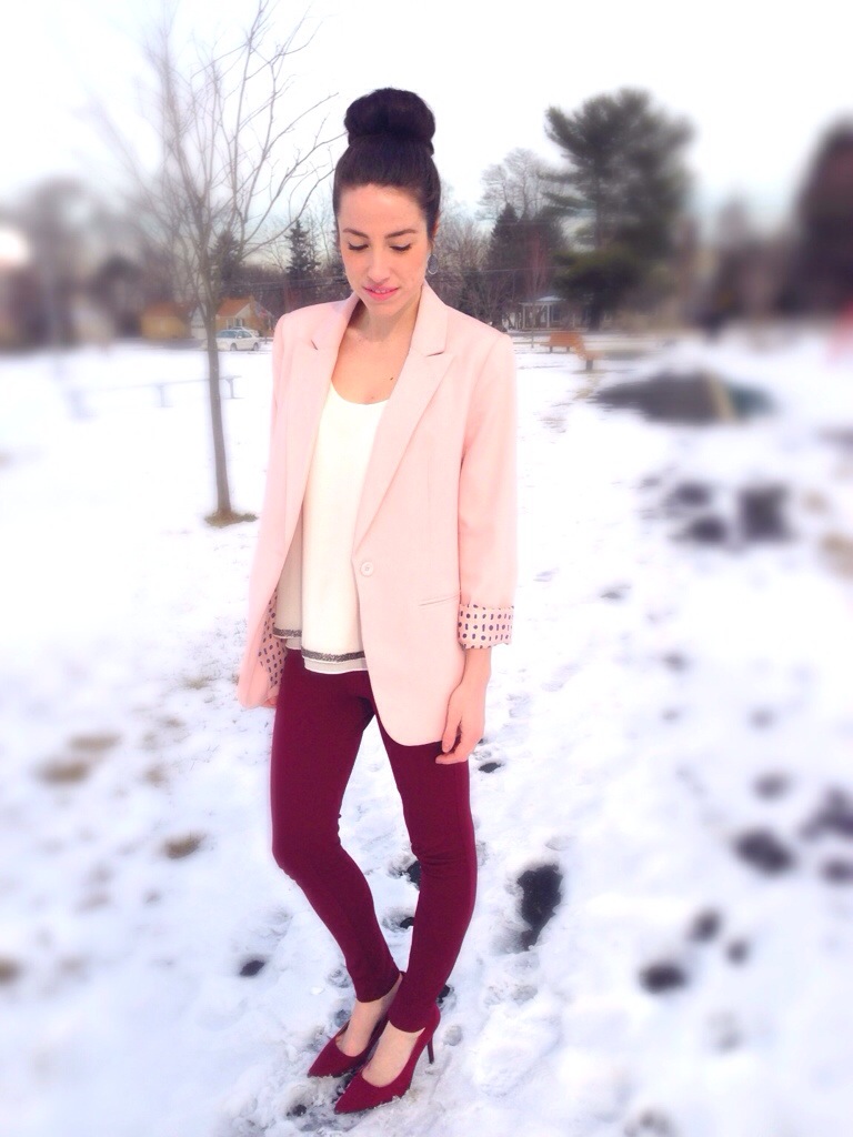 Outfit for Valentine's Day at the Office | #KMKstyling
