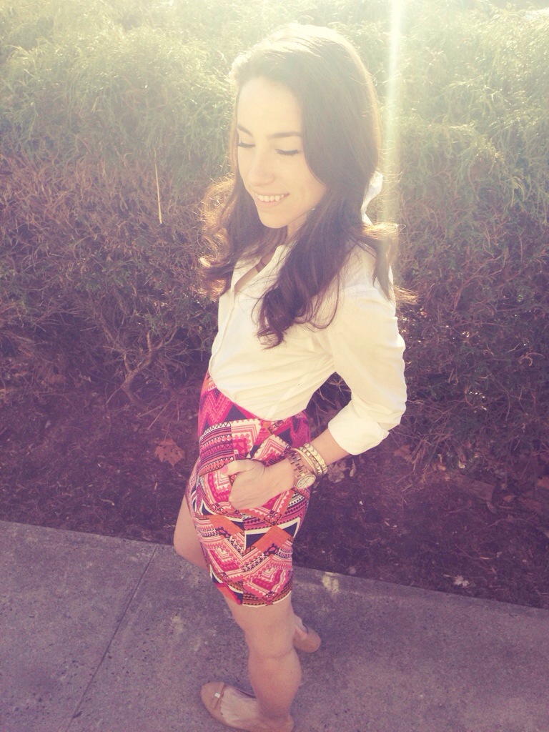 A Bright, Patterned Skirt – KMK Style Blog