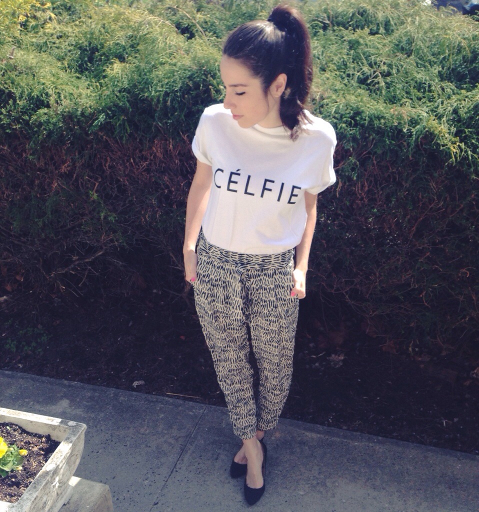 a celine inspired selfie t-shirt