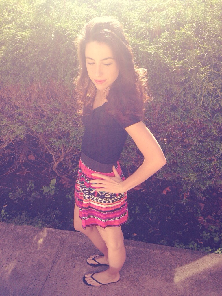 a summer tribal skirt outfit